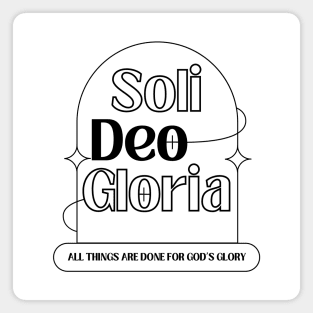 Soli Deo Gloria Modern Design in Light Theme Magnet